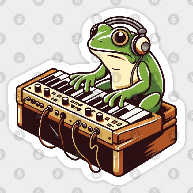Synth Frog Sticker by Trendsdk